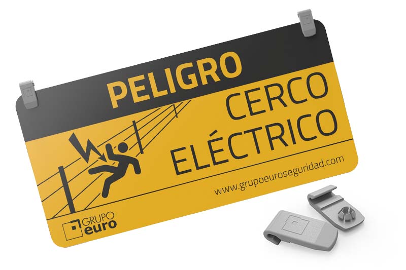 Cartel de Aluminio PELIGRO con vinculos plast...