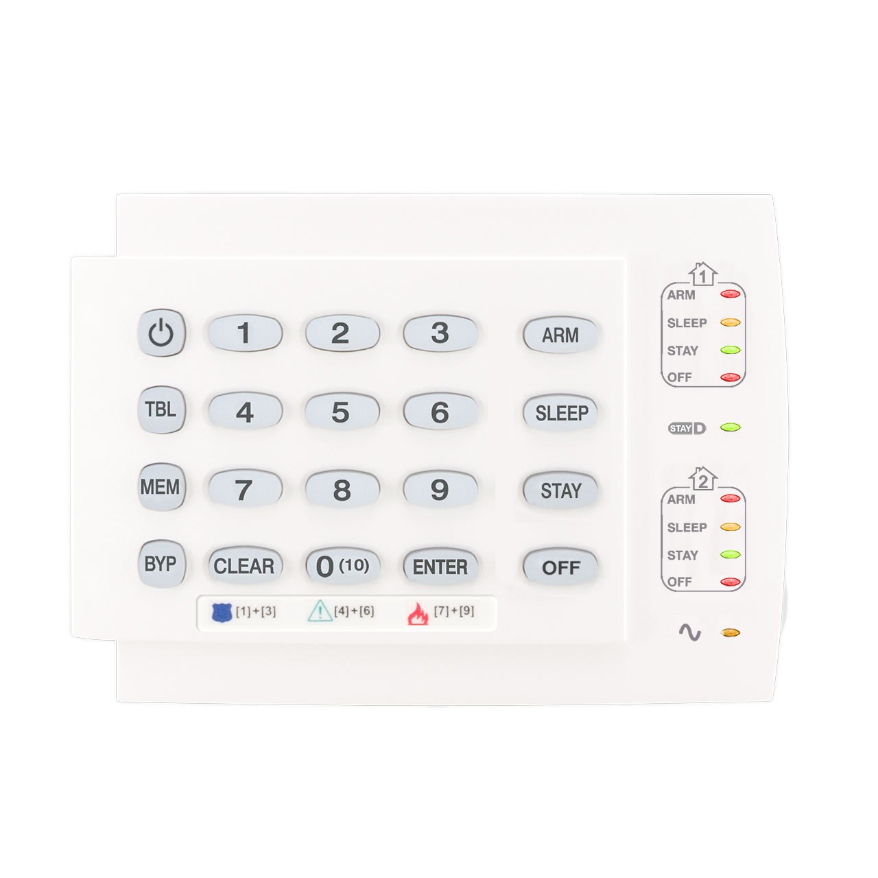 Teclado LED K10H SP/MG (10 zonas, 2 particiones)