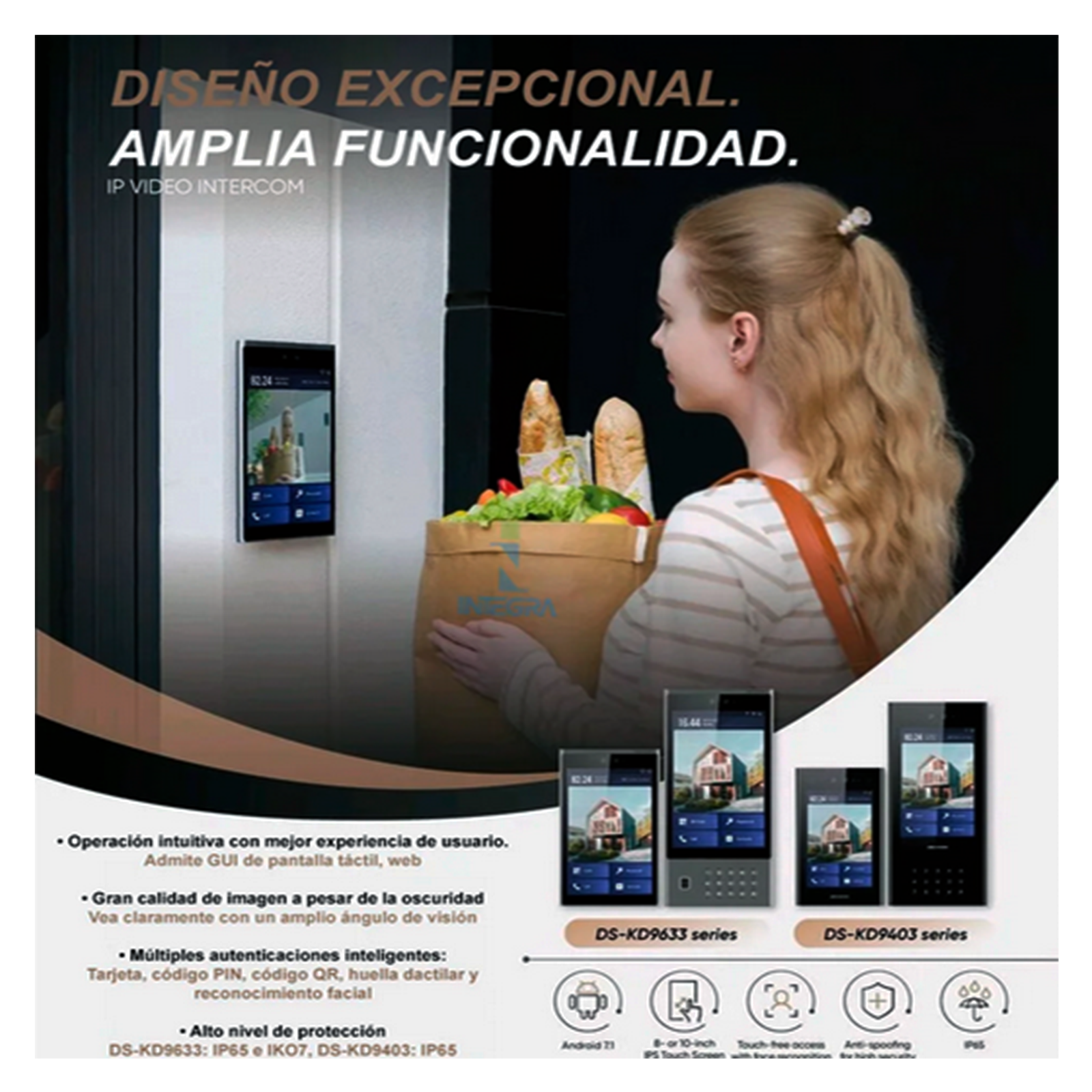 Frente Videoportero DS-KD9403-E6 — imagen 4